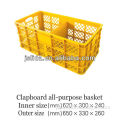 Plastic clapboard stackable crate
